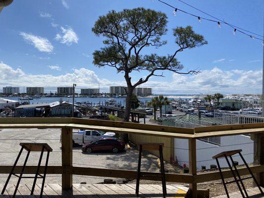 View from the outdoor bar.