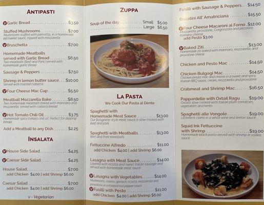 Inside menu