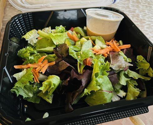 Side salad with balsamic dressing $5.50