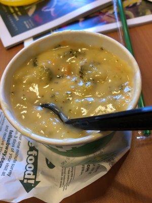 Cheddar broccoli soup