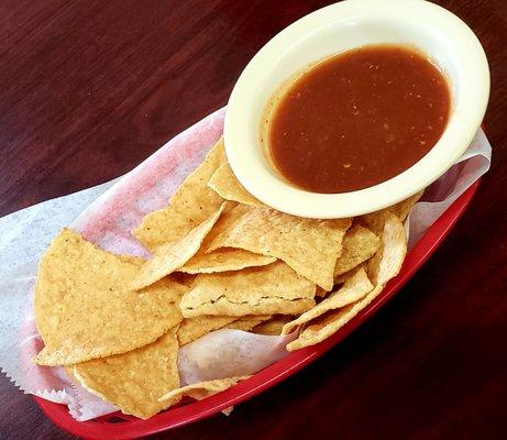 Crunchy tortillas for appetizer.