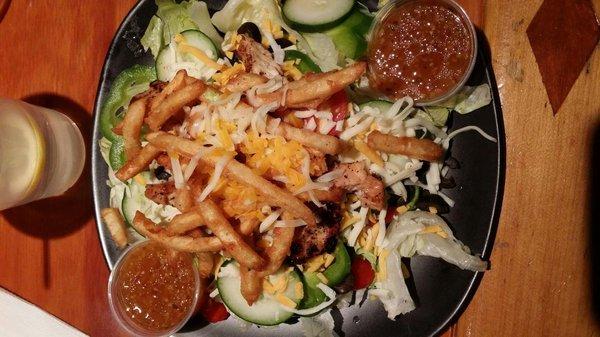 Grilled chicken salad.