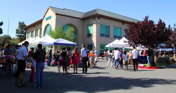 Outdoor service on our first Sunday at the new location