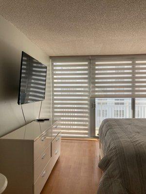 Zebra blinds allow you to choose the amount of light to filter through.