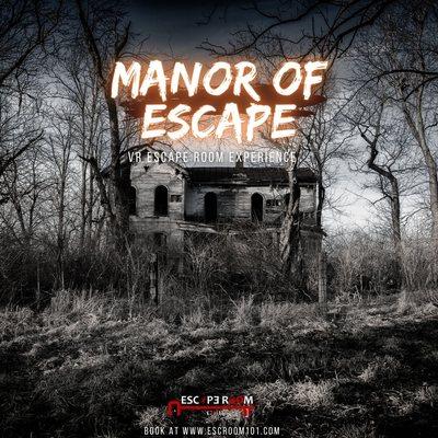 Bone-chilling VR Escape Room game - The Manor of Escape Fight your way out from otherworldly monsters and death traps. #escaperoomime