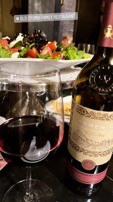 Greek Salad & Armenian Wine