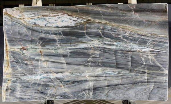 Torrento is a unique and exclusive quartzite from Brazil that makes a statement with its array of blue.