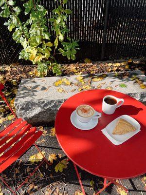 Seasonal Fall latte, Maple Oat scone