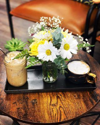 Iced Coconut Cream Latte & Orange Mocha Latte