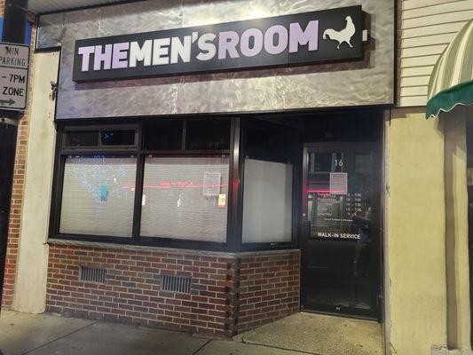 The Mens Room Barbershop located in heart of Medford Square ( Left of the famous Modern Pastry of The North End)