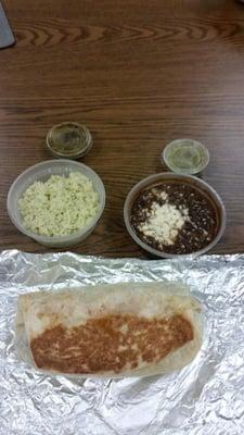 burrito, rice & black beans