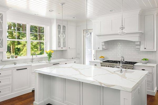 Teltos Quartz Calacatta Oro Kitchen Countertop