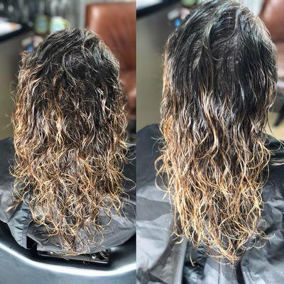 Before and after smoothing treatment