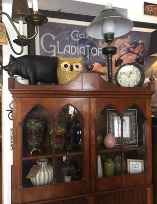 Vintage Hutch full of treasures.