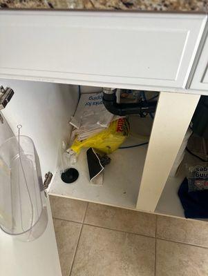 we requested cabinets be deep cleaned, untouched after 3 days