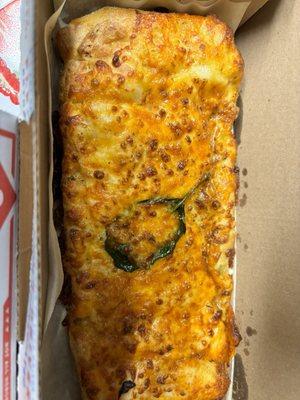 Cheesy bread stuffed with spinach and feta!!! Yum!!!!