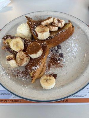 Nutella stuffed French toast