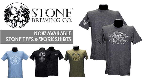 We have over 25 cool t-shirt designs from Stone Brewing, New Belgium, Troegs, Guinness, Rogue Ales and more.