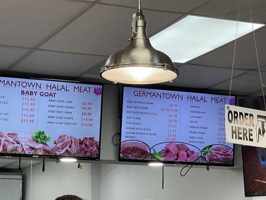 Halal Meat menu