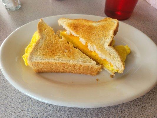 Simple egg and cheese sandwich