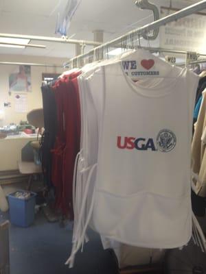 Cleaned USGA caddie bibs from the 2013 US Women's Open at Sebonack Golf Club