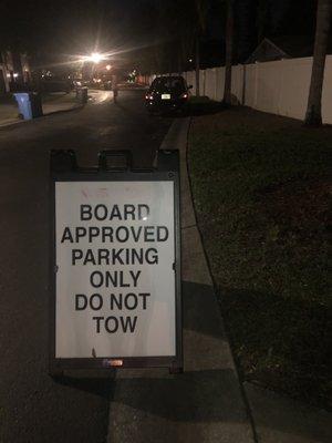 Towed from right behind this sign while I was attending a board meeting.