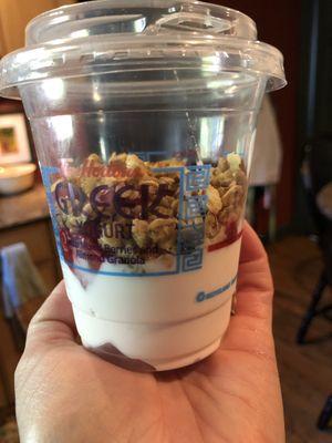 Yogurt parfait, half full, but full price - waited 30 minutes