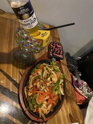 Chicken Fajitas were large enough for 2 or 3 meals!  Delish!