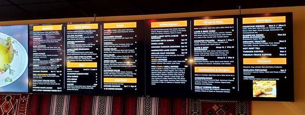 Overhead Menu @ The Bar