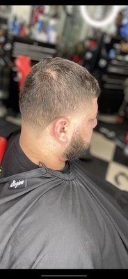 High taper with beard line up