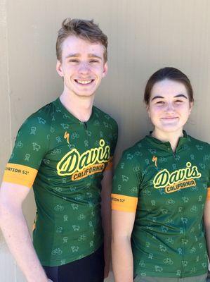 custom "Davis, California" jerseys designed and made for Ken's