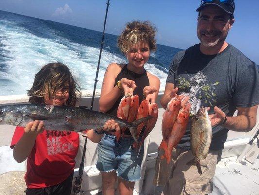 This family is having fish for dinner!