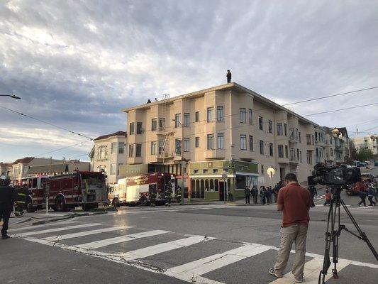 Accident less than a block away due to speeding