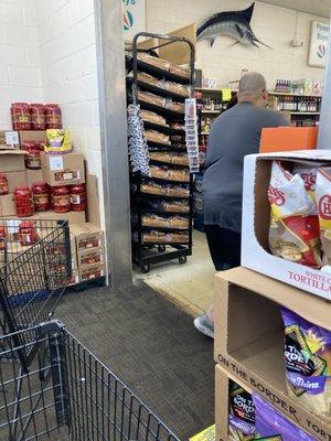 The line out the door id you want meat counter but if you just want to grab a few items - same queue - time to find a new shop