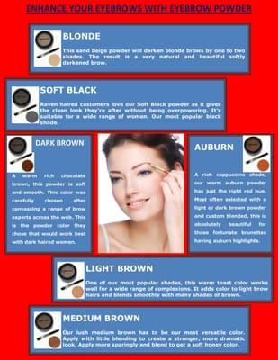 eyebrow powder colors