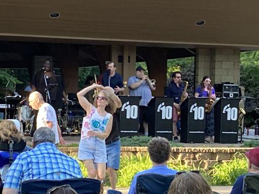 The Power of Ten a great Minnesota band played on stage. Everyone dancind!