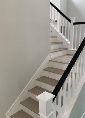 Stairs flooring and trim