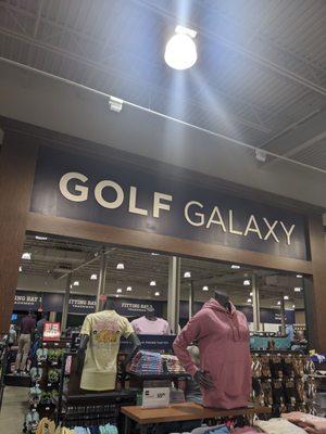 Golf Galaxy and clothing.