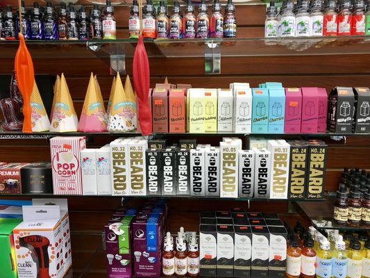 Wide variety of top branded ELIQUIDS.