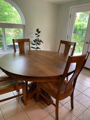 Amish solid wood dining table