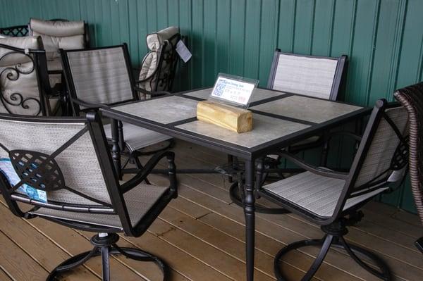 An outdoor dining set is a beautiful, and practical, addition to any deck or patio.