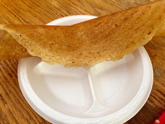 Dosa with mystery filling.