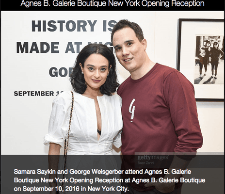 Samara Saykin and George Weisgerber attend Agnes B. Galerie Boutique New York Opening Reception