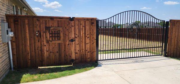 Custom side gate and main gate.