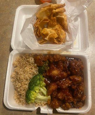 H1. General Tso's Chicken, 9. Crab Rangoon