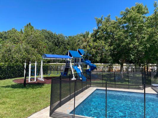 The nebula with sun shade and monkey bars.