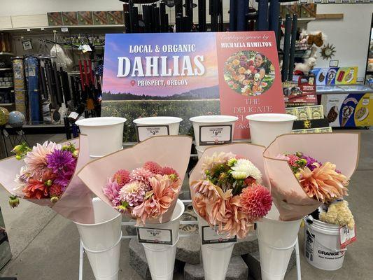 Local cut flowers @ Grange Co-op.