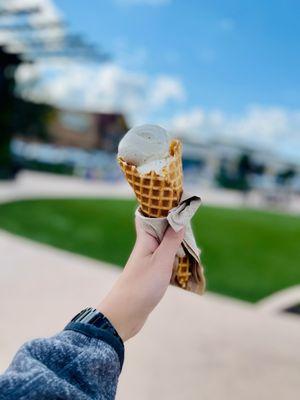 Waffle Cone & Coffee with Cream Ice Cream