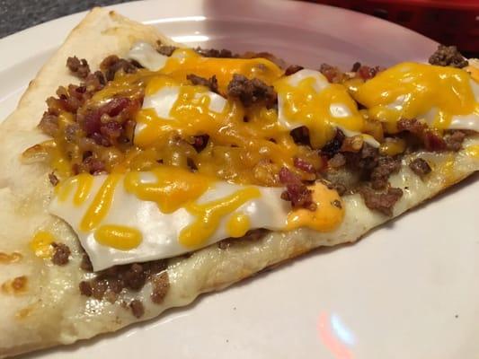 Bacon cheese burger pizza