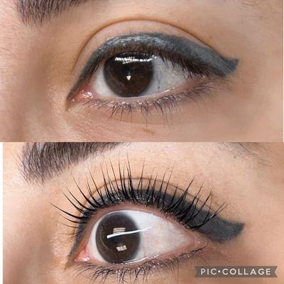 Lash lift and tint